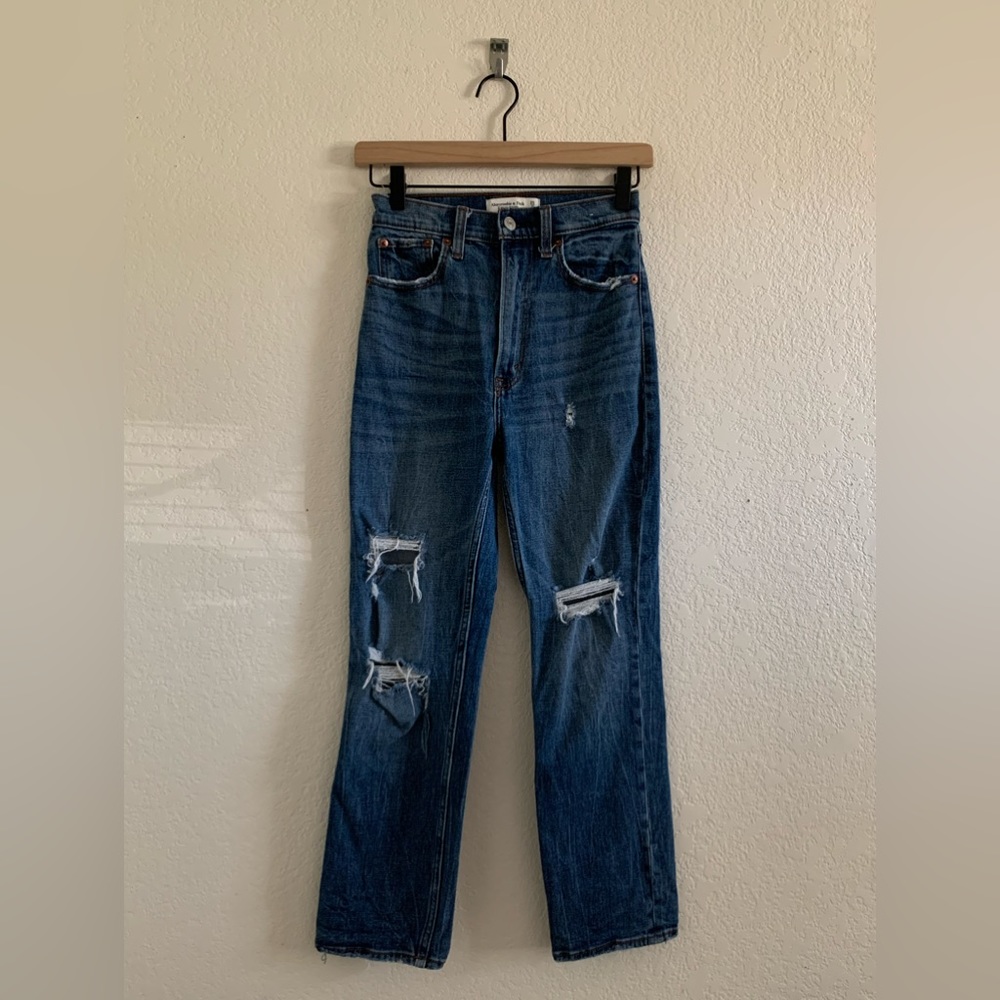 Abercrombie & Fitch Blue Straight Leg Jeans